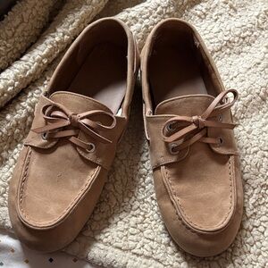 Target Women's Tan Suede Loafers- Boatshoes